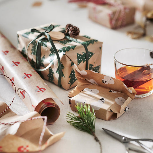 VINTERFINT gift wrap roll, mixed patterns/multicolour, 3x0.7 m/2.10 m²