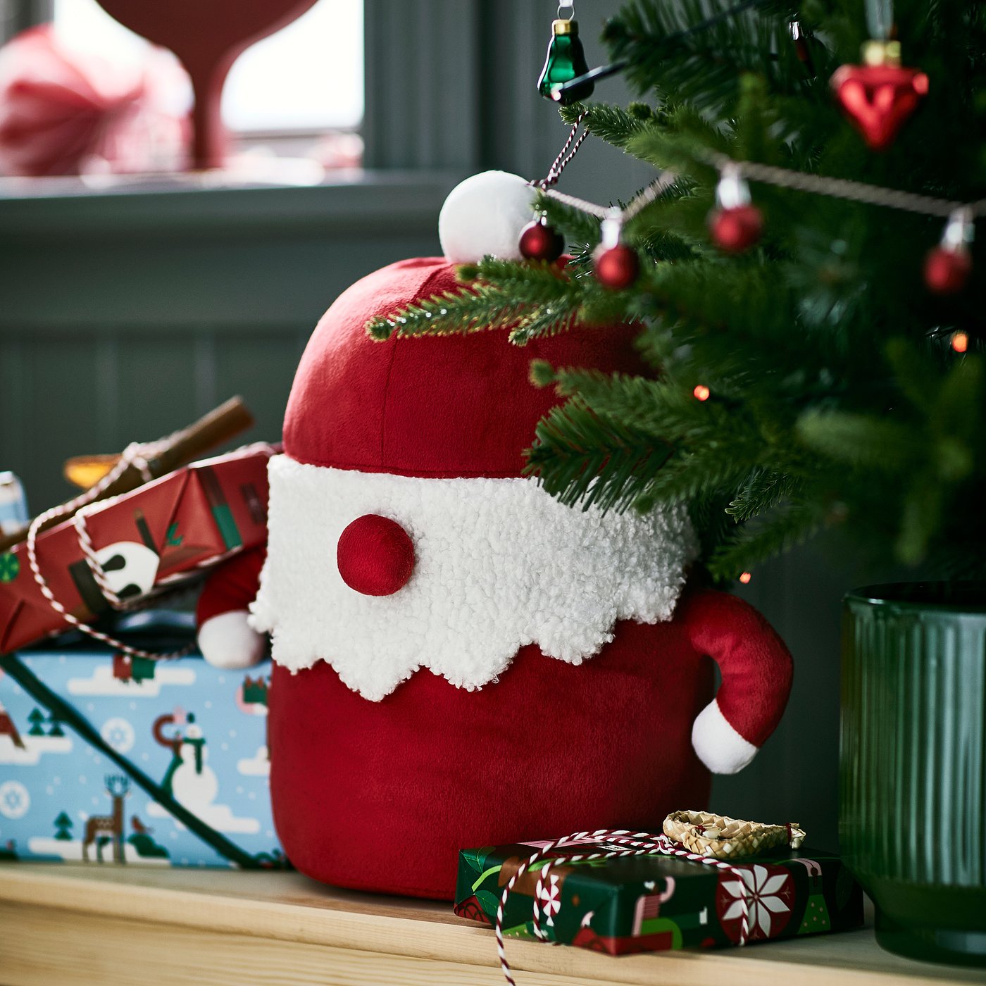 VINTERFINT decoration, Santa Claus red, 35 cm