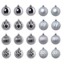 VINTERFINT tree ornament, bauble silver-colour, 7 cm, 20 pack
