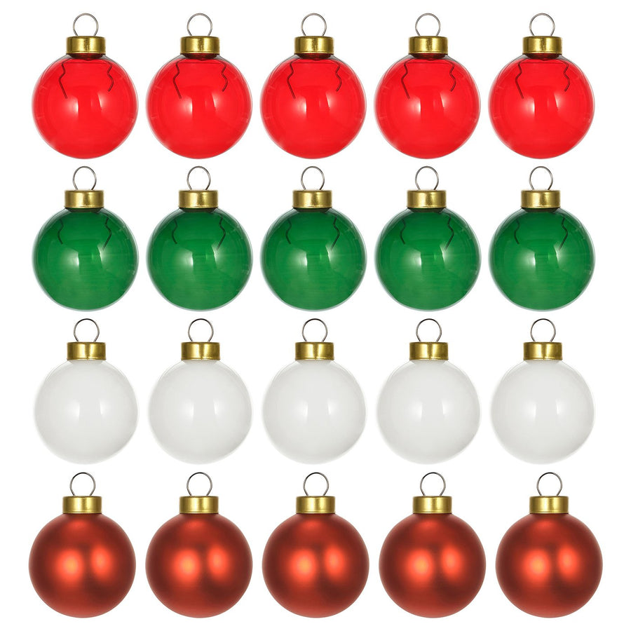 VINTERFINT tree ornament, bauble glass/mixed colours, 3.5 cm, 20 pieces