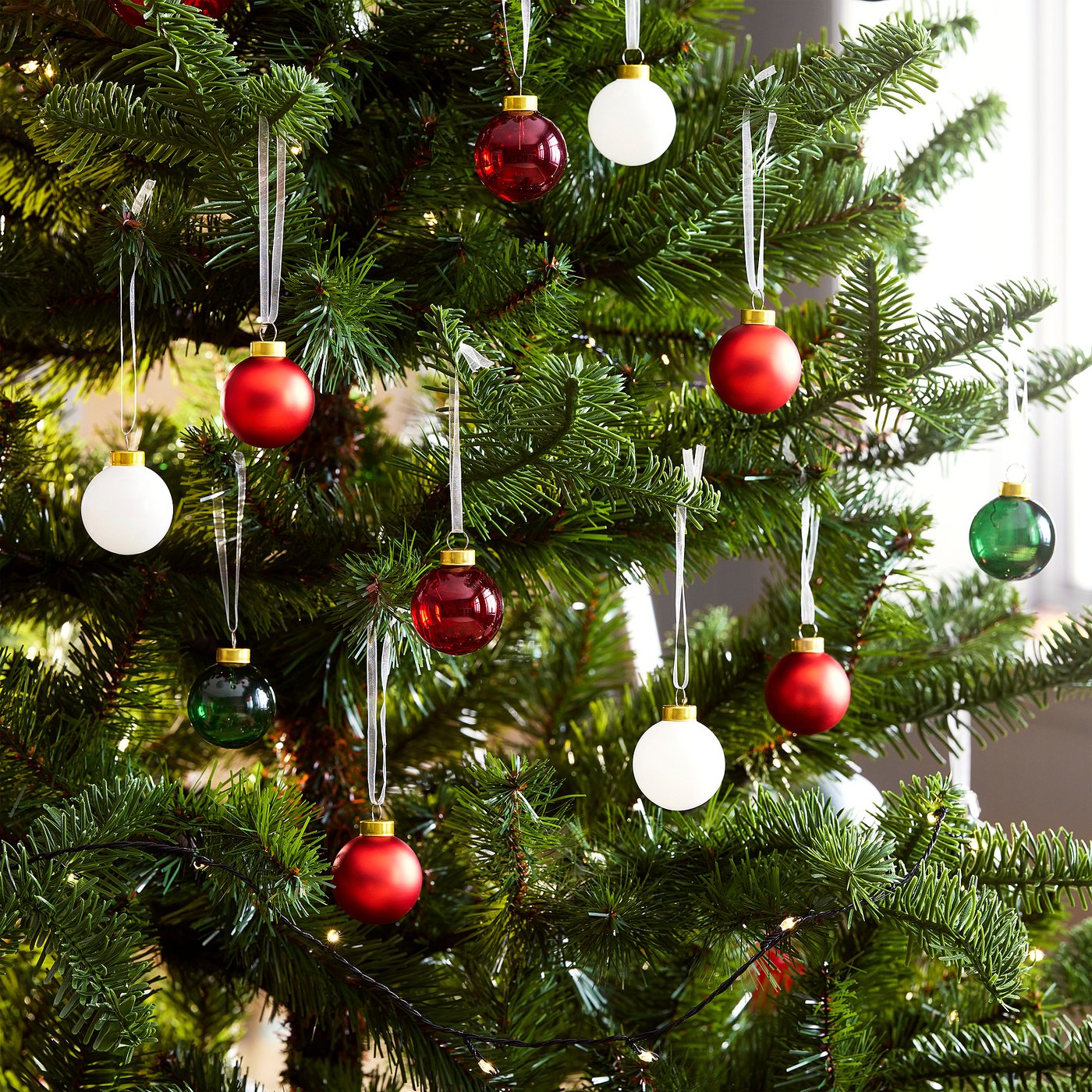 VINTERFINT tree ornament, bauble glass/mixed colours, 3.5 cm, 20 pieces