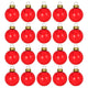 VINTERFINT tree ornament, bauble glass/red, 3.5 cm, 20 pack