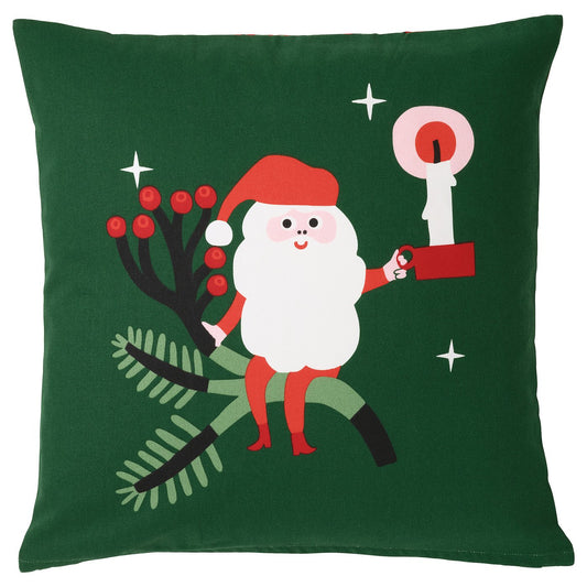 VINTERFINT cushion cover, Santa Claus pattern green, 50x50 cm