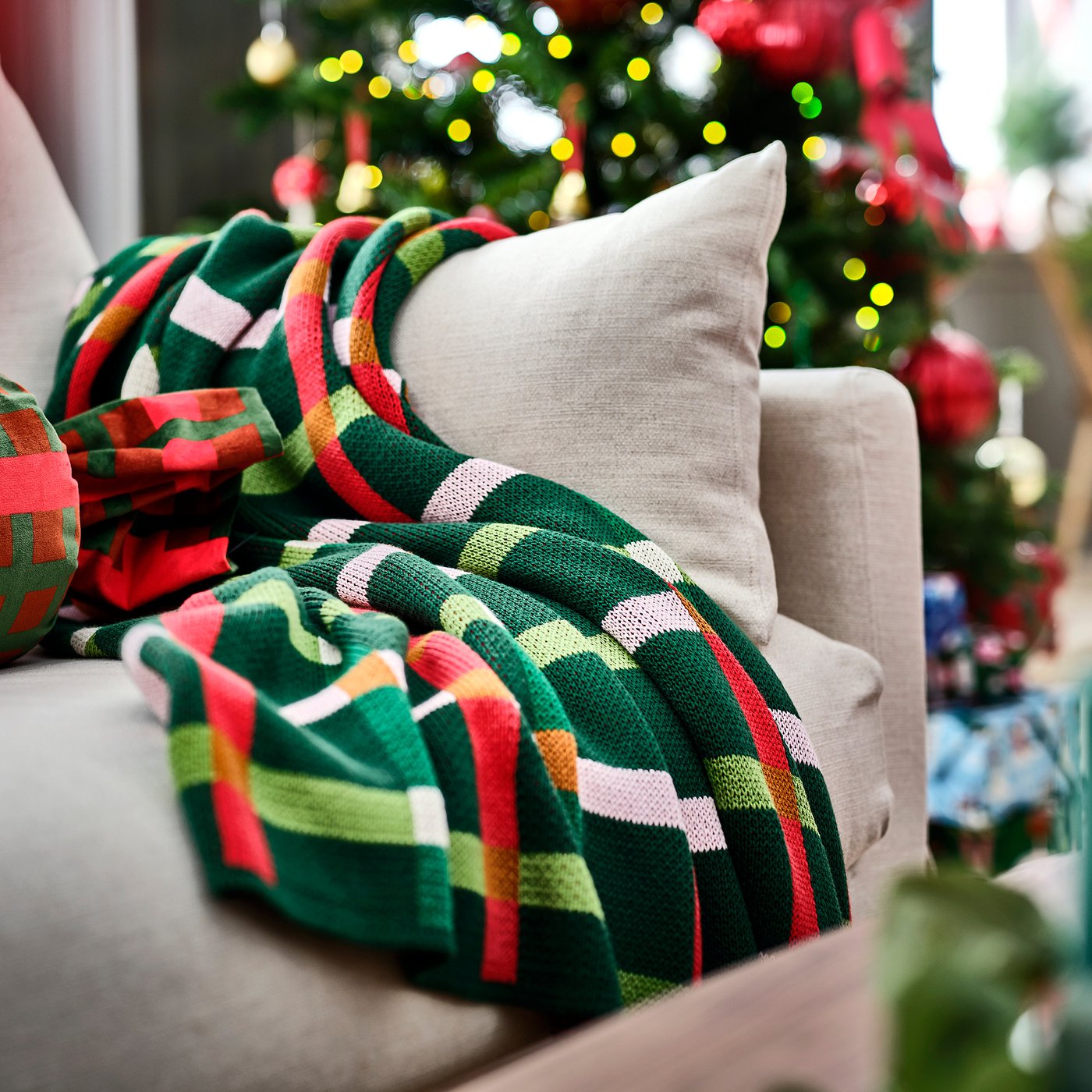 VINTERFINT throw, multicolour, 170x130 cm