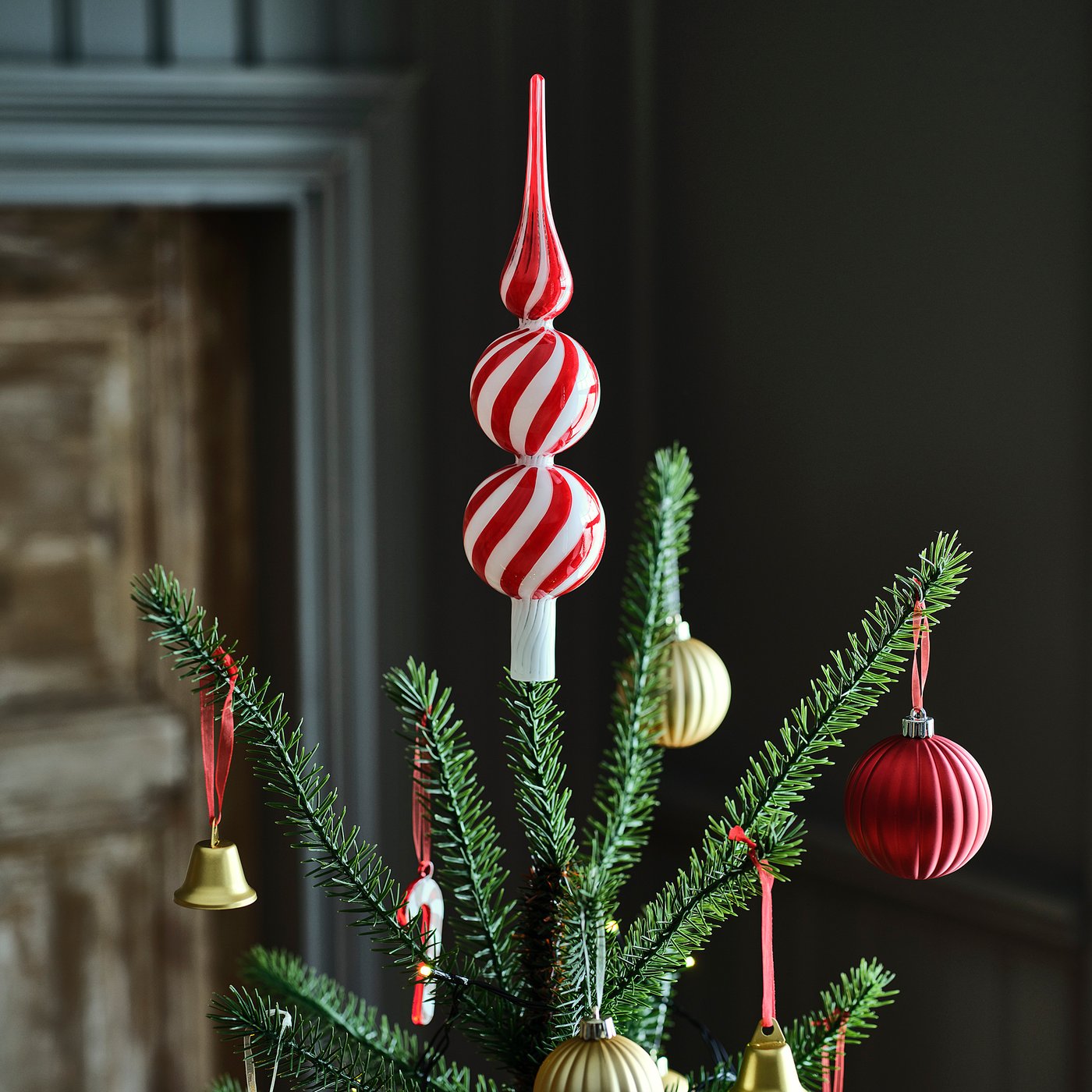 VINTERFINT top spire, glass red/white