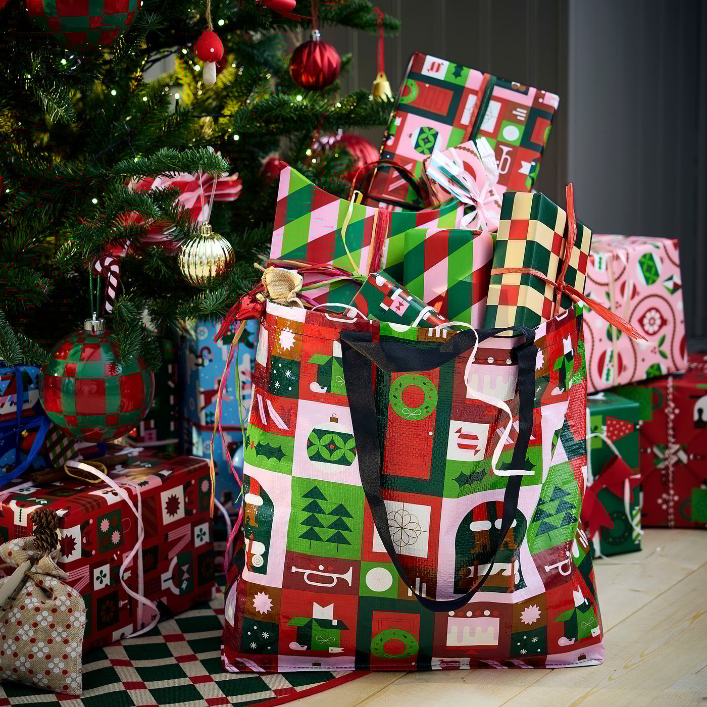 VINTERFINT storage bag, multicolour