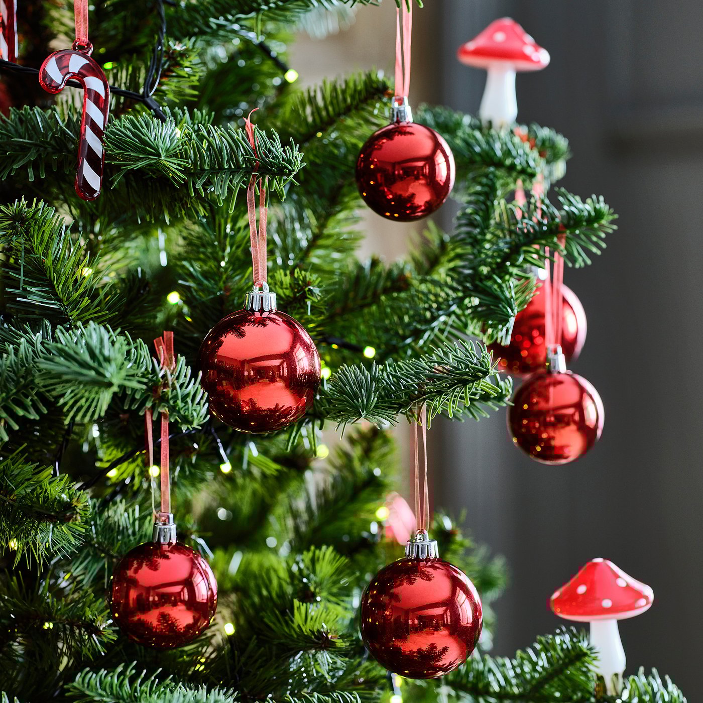 VINTERFINT tree ornament set of 20, bauble red