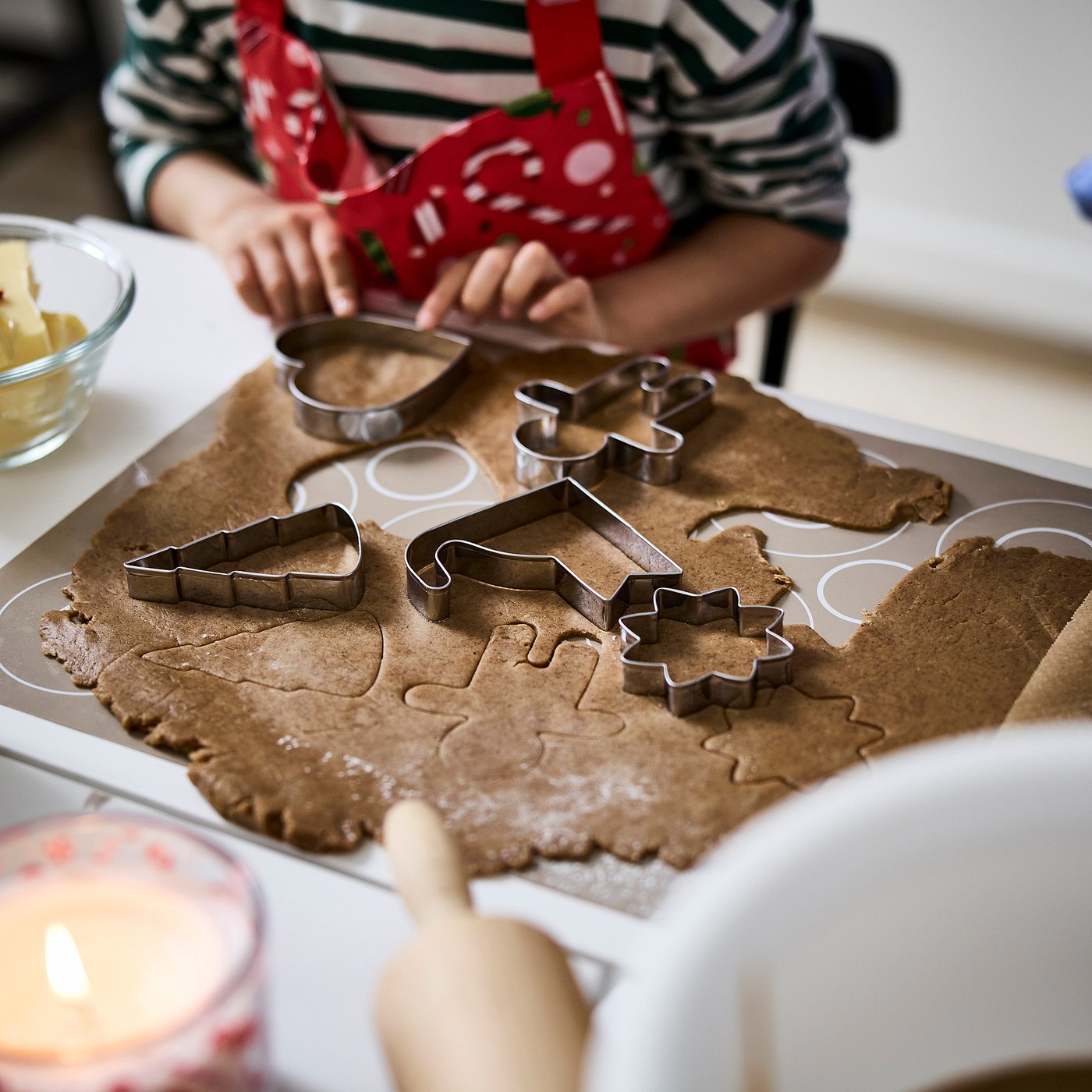 VINTERFINT pastry cutter, set of 5, mixed shapes stainless steel