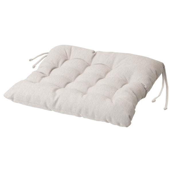 VIPPÄRT chair pad, beige, 38x38x6 cm