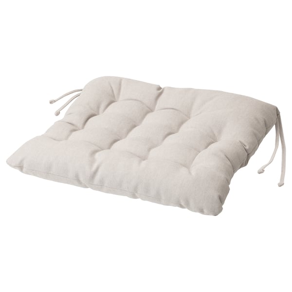 VIPPÄRT chair pad, beige, 38x38x6 cm