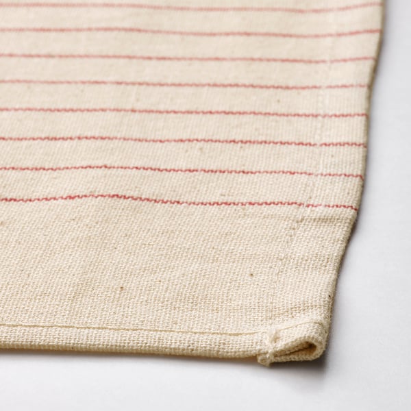 VIPPSTARR napkin, stripe pattern red/natural, 30x30 cm, 4 pack