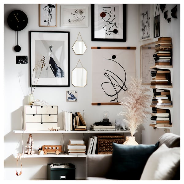 VISBÄCK poster hanger, bamboo, 61x3x2 cm