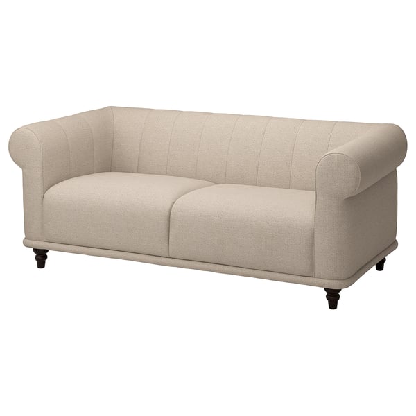 VISKAFORS 2-seat sofa, Lejde light beige/brown, 194x74x90 cm