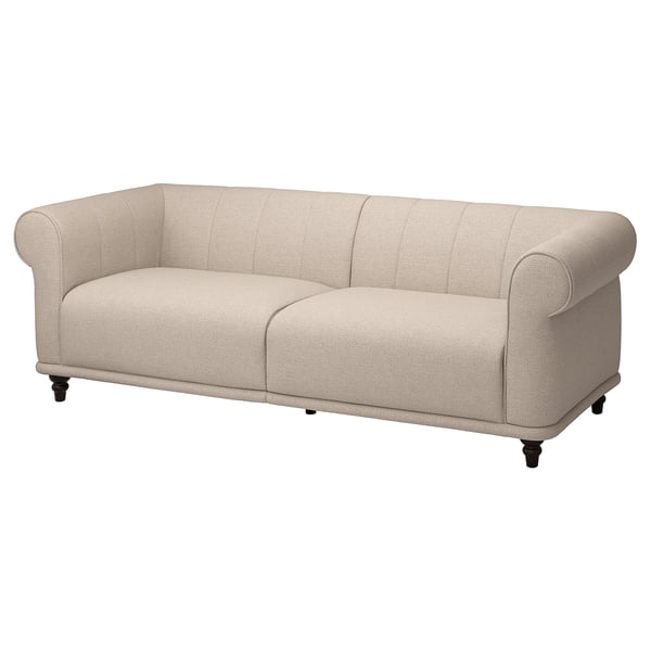 VISKAFORS 3-seat sofa, Lejde light beige/brown