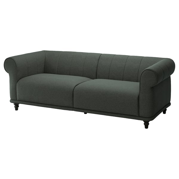 VISKAFORS 3-seat sofa, Lejde grey/green/brown, 224x74x90 cm