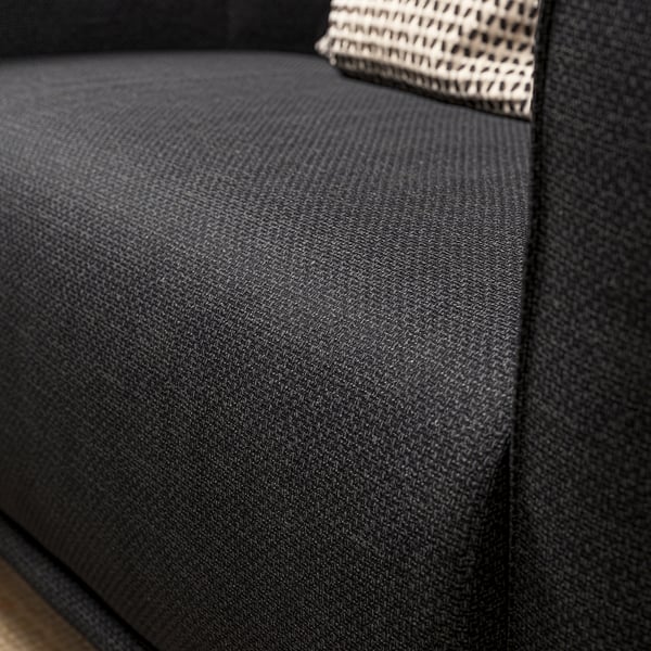 VISKAFORS 1,5-seat armchair, Lejde anthracite/brown, 134x74x90 cm
