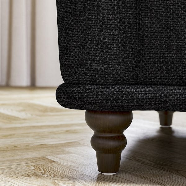 Ikea VISKAFORS - 1.5-seat armchair, Lejde anthracite/brown