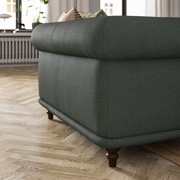 VISKAFORS 1,5-seat armchair, Lejde grey/green/brown