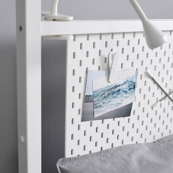 Ikea VITARNA - Canopy bed frame, white Luröy/Skådis,140x200 cm