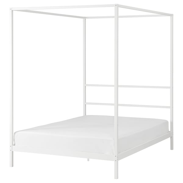 VITARNA four-poster bed frame, white, 140x200 cm