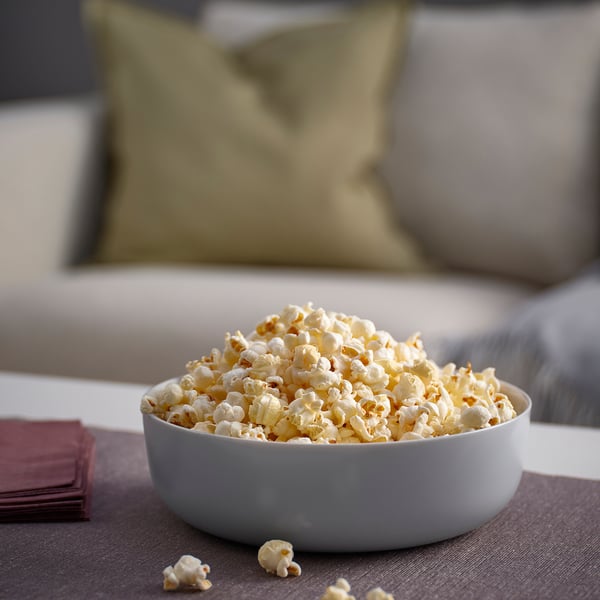 VITBLECKA serving bowl, light grey, 22 cm