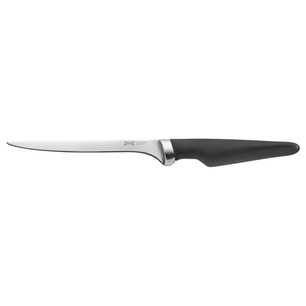 VÖRDA filleting knife, black, 17 cm