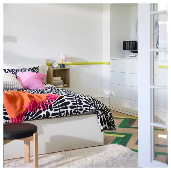 VOLLERSLEV rug, high pile, white, 160x230 cm