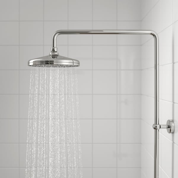 VOXNAN shower set with thermostatic mixer, chrome-plated, 200 mm