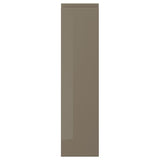 VOXTORP door, high-gloss dark grey-brown, 20x80 cm