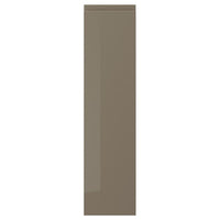 VOXTORP door, high-gloss dark grey-brown, 20x80 cm