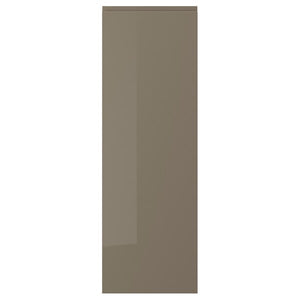 VOXTORP door, high-gloss dark grey-brown, 40x120 cm