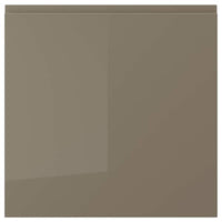 VOXTORP door, high-gloss dark grey-brown, 60x60 cm