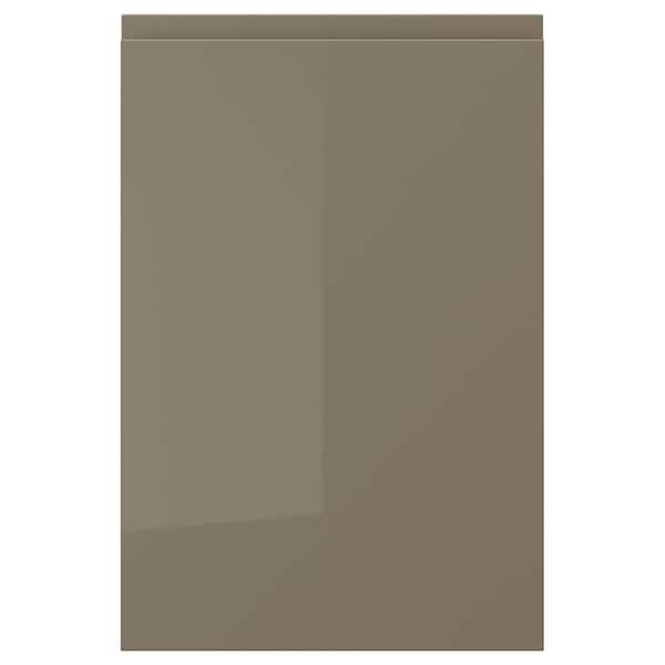 VOXTORP door, high-gloss dark grey-brown, 40x60 cm
