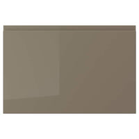 VOXTORP door, high-gloss dark grey-brown, 60x40 cm