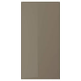 VOXTORP door, high-gloss dark grey-brown, 60x120 cm