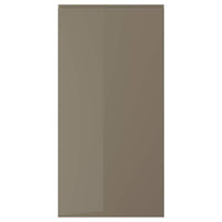 VOXTORP door, high-gloss dark grey-brown, 60x120 cm