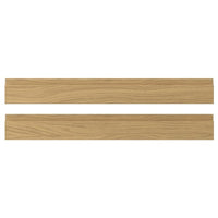 VOXTORP drawer front, oak effect, 80x10 cm, 2 pack