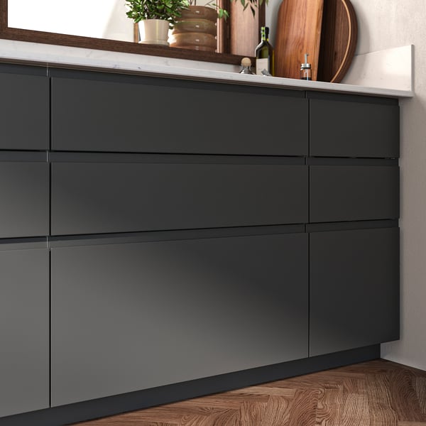 VOXTORP drawer front, dark grey, 59.6x39.7 cm