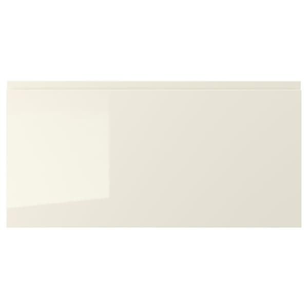 VOXTORP drawer front, high-gloss light beige, 79.6x39.7 cm