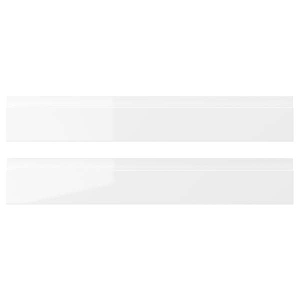 VOXTORP drawer front, high-gloss white, 60x10 cm, 2 pack