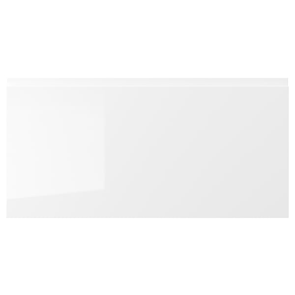 VOXTORP drawer front, high-gloss white, 80x40 cm