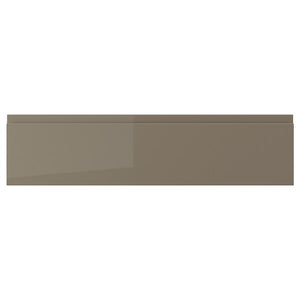 VOXTORP drawer front, high-gloss dark grey-brown, 80x20 cm