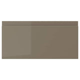 VOXTORP drawer front, high-gloss dark grey-brown, 40x20 cm