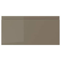 VOXTORP drawer front, high-gloss dark grey-brown, 40x20 cm