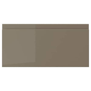 VOXTORP drawer front, high-gloss dark grey-brown, 40x20 cm