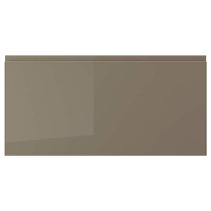 VOXTORP drawer front, high-gloss dark grey-brown, 80x40 cm