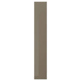 VOXTORP cover panel, high-gloss dark grey-brown, 39x240 cm
