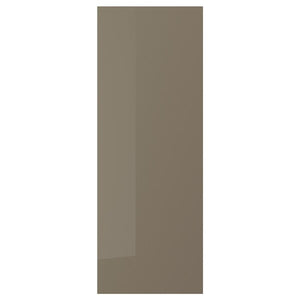 VOXTORP cover panel, high-gloss dark grey-brown, 39x106 cm