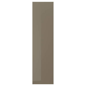 VOXTORP cover panel, high-gloss dark grey-brown, 62x240 cm
