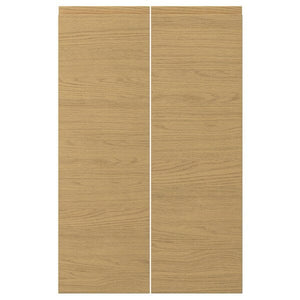 Ikea VOXTORP - 2-p door f corner base cabinet set, left-hand/oak effect, 25x80 cm